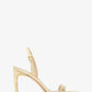 Kasia Crackled Metallic Leather Sandal