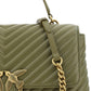 PINKO Emerald Elegance Calf Leather Handbag