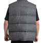 Dolce & Gabbana Elegant Chevron Knit Wool Blend Vest Jacket