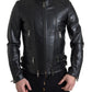 Dolce & Gabbana Sleek Black Leather Biker Jacket