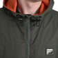 Dolce & Gabbana Elegant Hooded Full Zip Jacket in Green and Orange