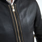 Dolce & Gabbana Elegant Black Leather Biker Jacket