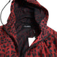 Dolce & Gabbana Red Leopard Hooded Bomber Jacket