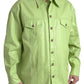 Dolce & Gabbana Elegant Light Green Cotton Button Down Shirt