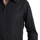 Dolce & Gabbana Elegant Black Gold Button Formal Shirt