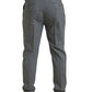 Dolce & Gabbana Elegant Skinny Wool Dress Pants in Grey