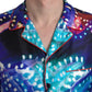 Dolce & Gabbana Psychedelic Print Silk Pajama Shirt