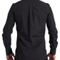 Dolce & Gabbana Elegant Slim Fit Black Cotton Dress Shirt