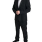 Dolce & Gabbana Elegant Black Slim Fit Two-Piece Suit