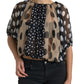 Dolce & Gabbana Elegant Polka Dot Silk Blouse