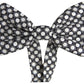 Dolce & Gabbana Elegant Silk Black and White Circle Bow Tie