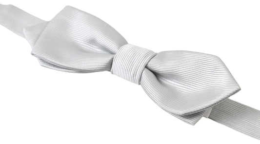 Dolce & Gabbana Elegant Silk Bow Tie in Grey