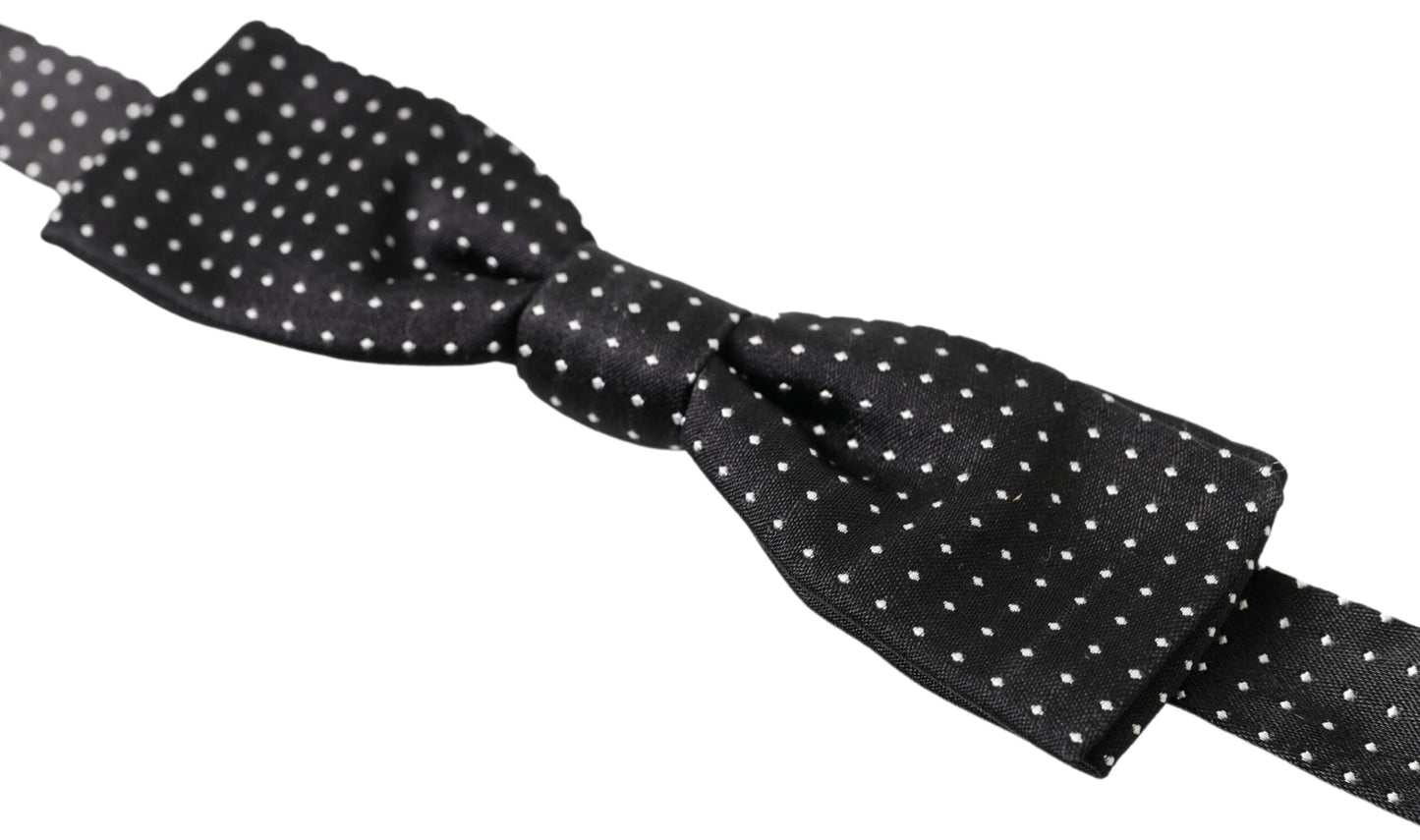 Dolce & Gabbana Elegant Silk Black Bow Tie