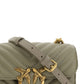 PINKO Chic Mini Love Bell Shoulder Bag in Noce Green