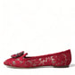 Dolce & Gabbana Elegant Floral Lace Vally Flats