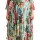 Dolce & Gabbana Floral Silk Midi Wrap Dress