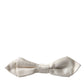 Dolce & Gabbana Elegant White Silk Bow Tie