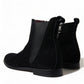 Dolce & Gabbana Elegant Black Velvet Mid-Calf Boots