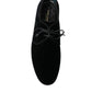 Dolce & Gabbana Elegant Black Velvet Derby Dress Shoes