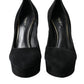 Dolce & Gabbana Black Suede Heeled Pumps Sophistication