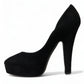 Dolce & Gabbana Black Suede Heeled Pumps Sophistication