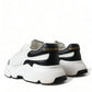 Dolce & Gabbana Chic Black & White Daymaster Leather Sneakers