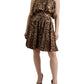 Dolce & Gabbana Leopard Print A-Line Cotton Dress