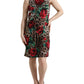 Dolce & Gabbana Elegant Leopard Floral A-Line Dress