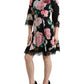 Dolce & Gabbana Enchanting Floral A-Line Dress with Sequined Detail