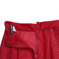 Dolce & Gabbana Chic Red High Waist Sheer Midi Skirt