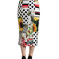 Dolce & Gabbana Glamorous High Waist Patchwork Midi Skirt