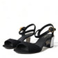 Dolce & Gabbana Elegant Ankle Strap Sandals with Mirror Heels