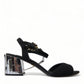 Dolce & Gabbana Elegant Ankle Strap Sandals with Mirror Heels