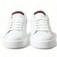 Dolce & Gabbana Elegant White Leather Portofino Sneakers