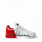 Dolce & Gabbana Elegant White Leather Portofino Sneakers