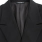 Dolce & Gabbana Elegant Slim Fit Black Wool Blazer