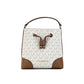 Michael Kors Mercer Small Vanilla Signature Leather Bucket Crossbody Bag