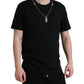 Dolce & Gabbana Sleek Cotton Round Neck T-Shirt with Chain Detail