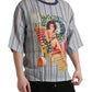 Dolce & Gabbana Elegant Linen T-Shirt with AGOSTO Motif