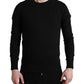 Dolce & Gabbana Elegant Black Cotton Crewneck Pullover Sweater