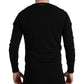 Dolce & Gabbana Elegant Black Cotton Crewneck Pullover Sweater