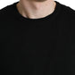 Dolce & Gabbana Elegant Black Cotton Crewneck Pullover Sweater