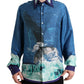 Dolce & Gabbana Elegant Ocean Print Silk Shirt