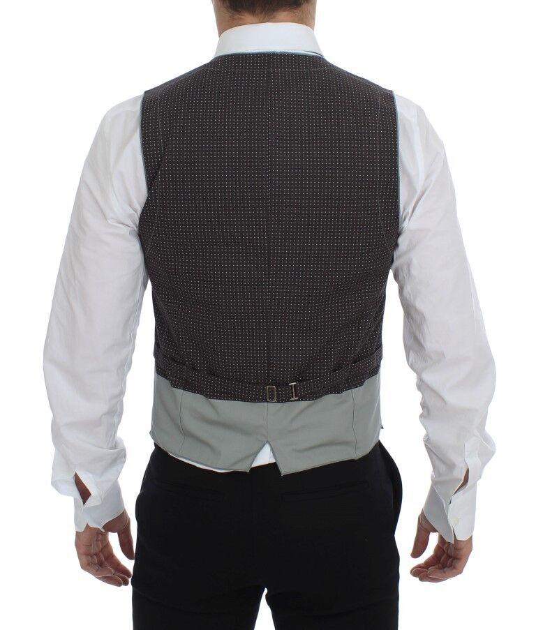 Dolce & Gabbana Elegant Gray Cotton Dress Vest