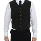 Dolce & Gabbana Elegant Black Cotton Blend Dress Vest