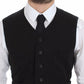 Dolce & Gabbana Elegant Black Cotton Blend Dress Vest