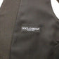 Dolce & Gabbana Elegant Gray Wool Stretch Dress Vest