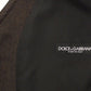 Dolce & Gabbana Elegant Brown Cotton Blend Dress Vest