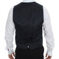 Dolce & Gabbana Elegant Gray Striped Wool-Silk Dress Vest