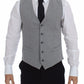 Dolce & Gabbana Elegant Gray Cotton Stretch Dress Vest